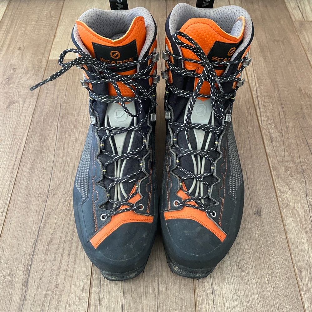 Scarpa Men's Black and Orange Technical Mountaineering Boots - Picture 3 of 5